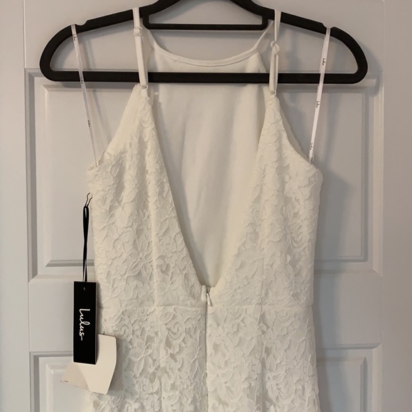👰🏻‍♀️ NWT Lulus Ephemeral Allure Ivory Lace Maxi Dress - Picture 9 of 11